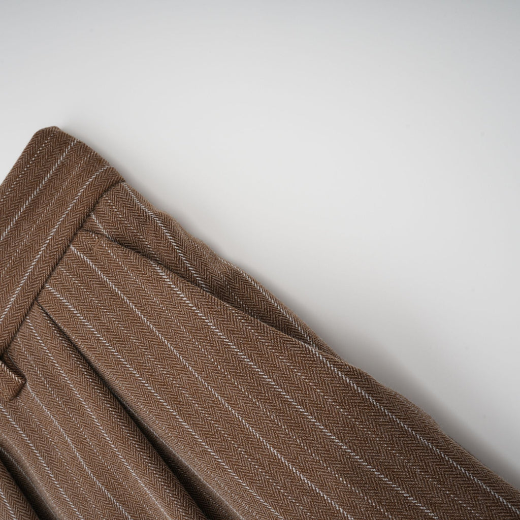 Clémence Brown Striped Trousers