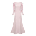 Gunnel Pink Flared Embellished Maxi Gown