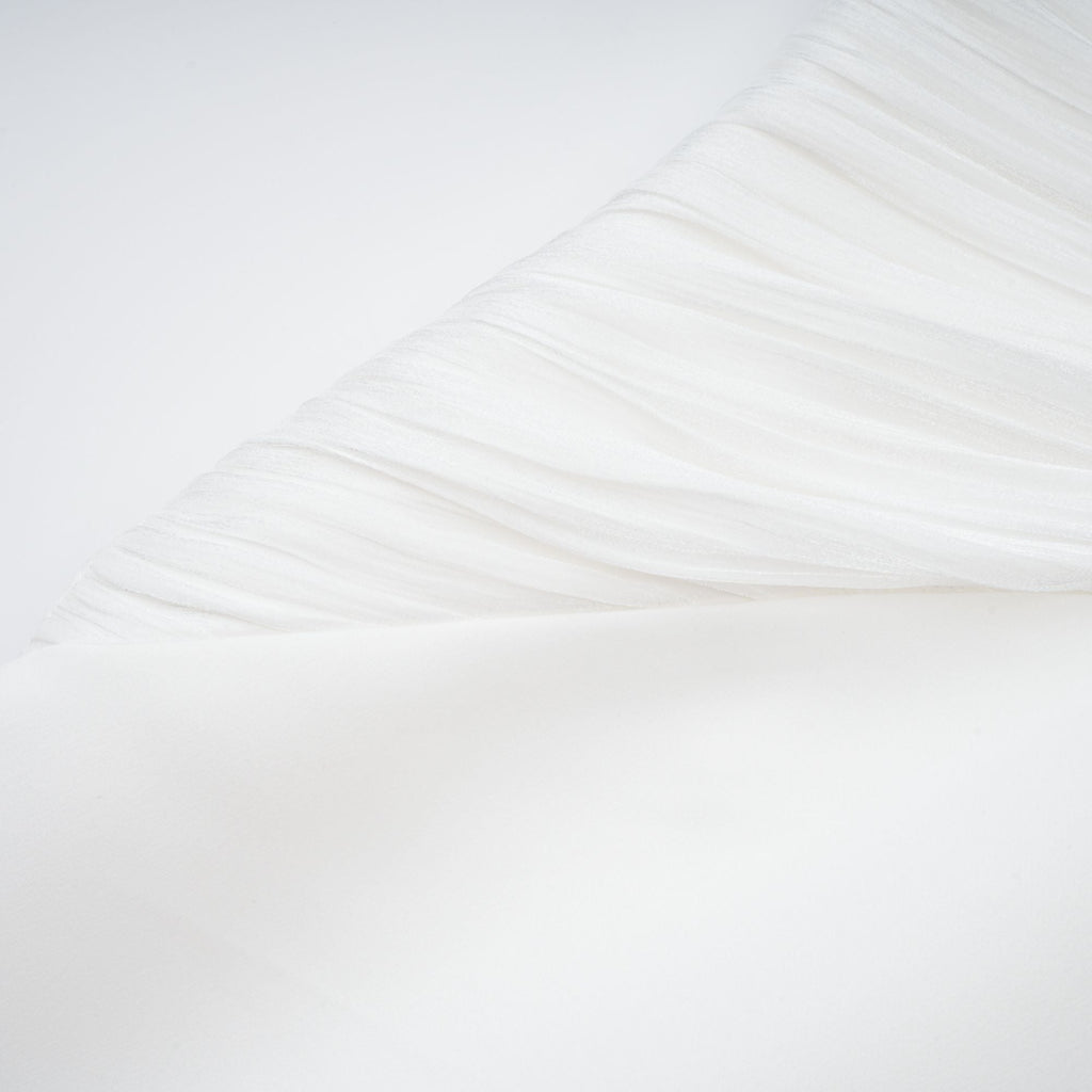 Emmeline White Train Design Gathered Maxi Dress