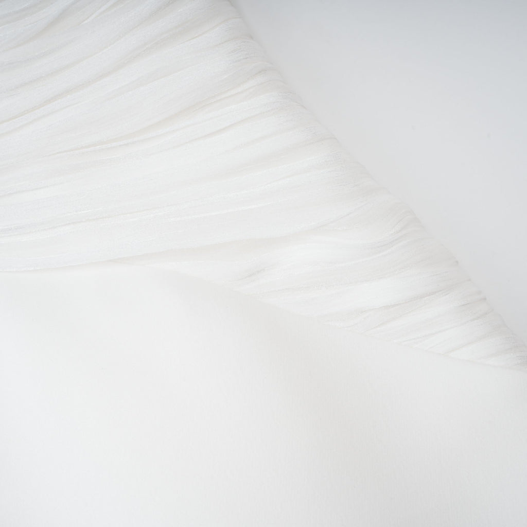 Emmeline White Train Design Gathered Maxi Dress