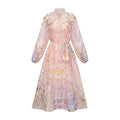 Delphine Pink Floral Print Maxi Dress