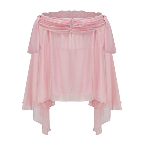 Avril pink bow draped slip mini dress