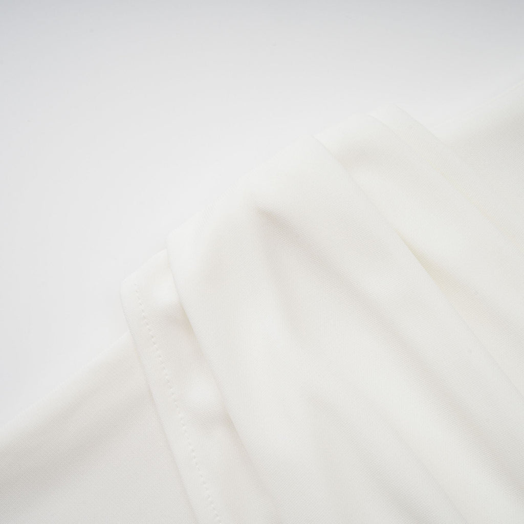 Mystérieuse White Turtleneck Draped Maxi Dress