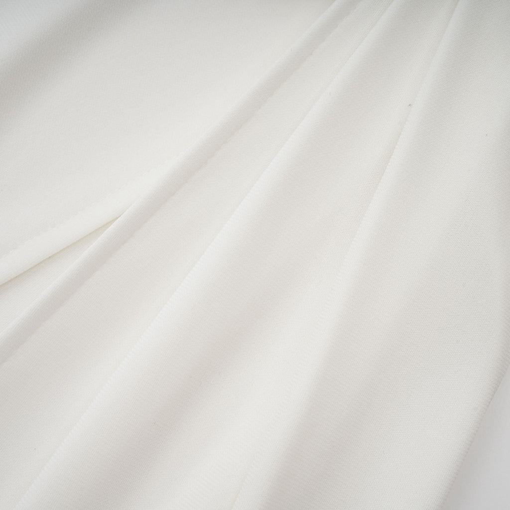 Mystérieuse White Turtleneck Draped Maxi Dress