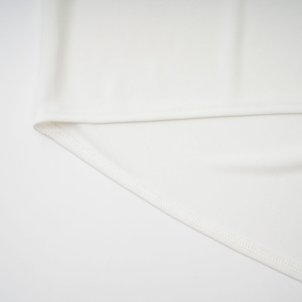 Mystérieuse White Turtleneck Draped Maxi Dress