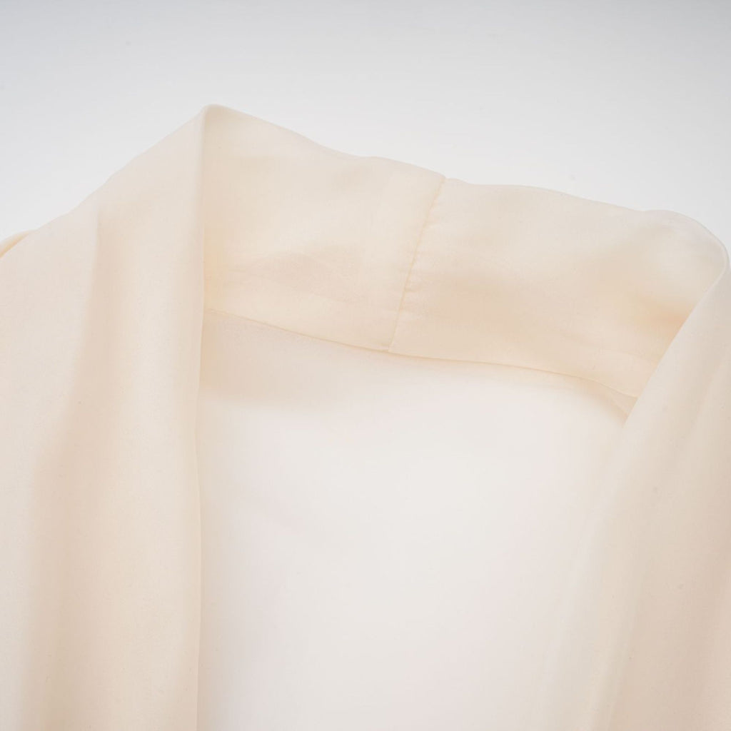 Riley Cream White Draped Tulle Maxi Dress