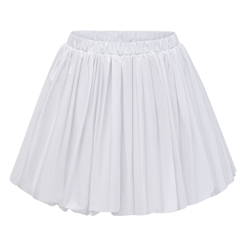 Alicia White Ruched Blouse & Skirt Set