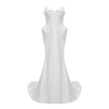 Alba White Barrel Waist Corset Maxi Dress