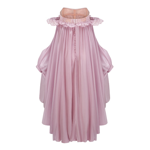Brooklyn Pink Glossy Bubble Hem Mini Dress