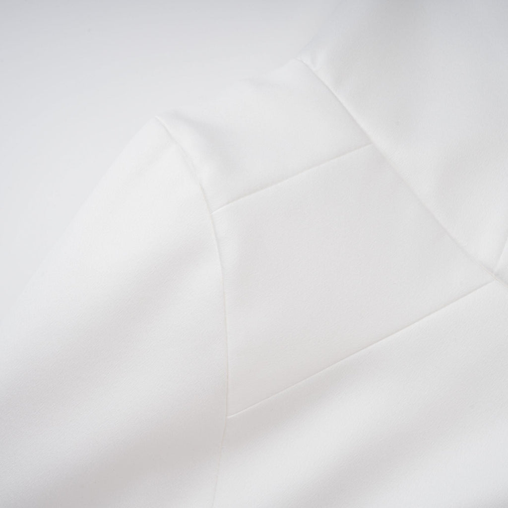 Alba White Barrel Waist Corset Maxi Dress