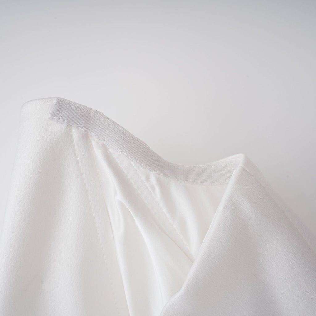 Alba White Barrel Waist Corset Maxi Dress