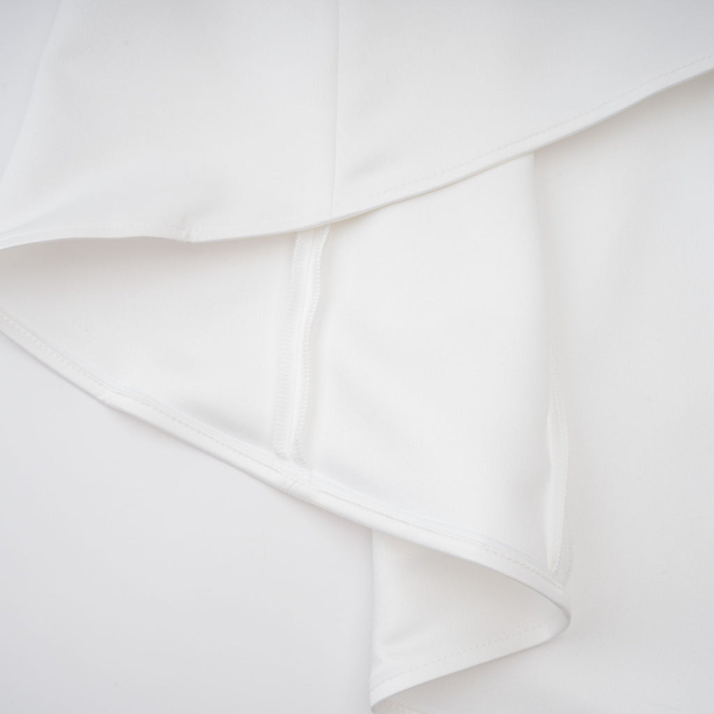 Alba White Barrel Waist Corset Maxi Dress
