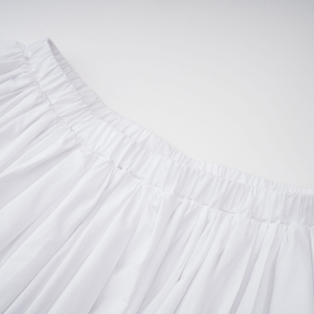 Alicia White Ruched Blouse & Skirt Set
