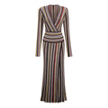 Phoebe Brown Vertical Stripe Knit Midi Dress