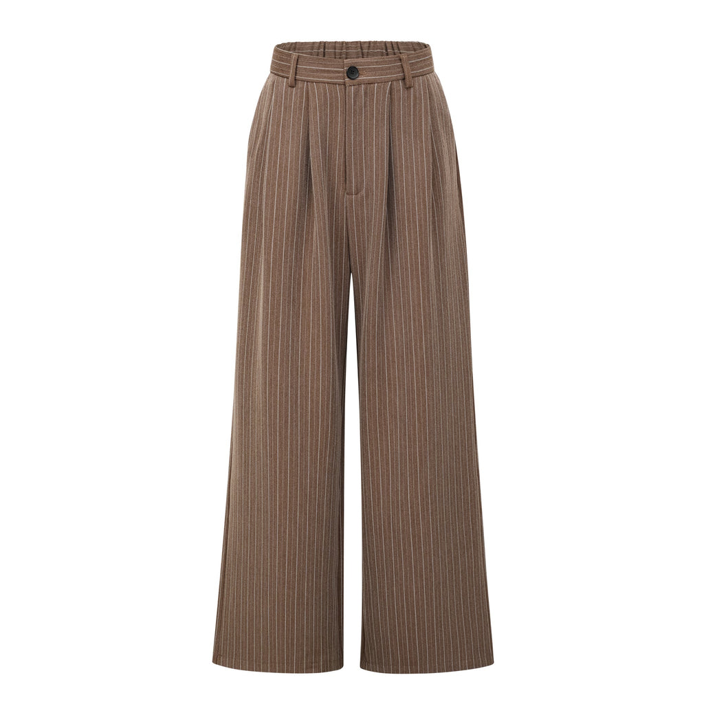 Clémence Brown Striped Trousers