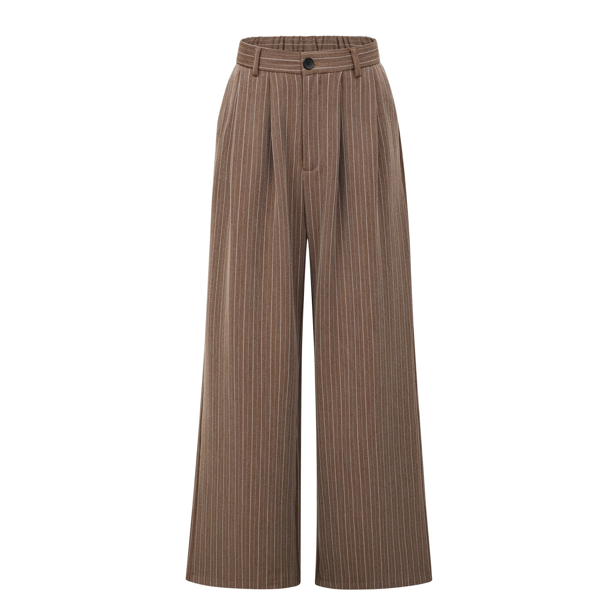 Clémence Brown Striped Trousers