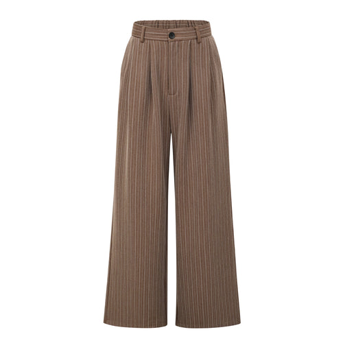 Clémence Brown Striped Trousers