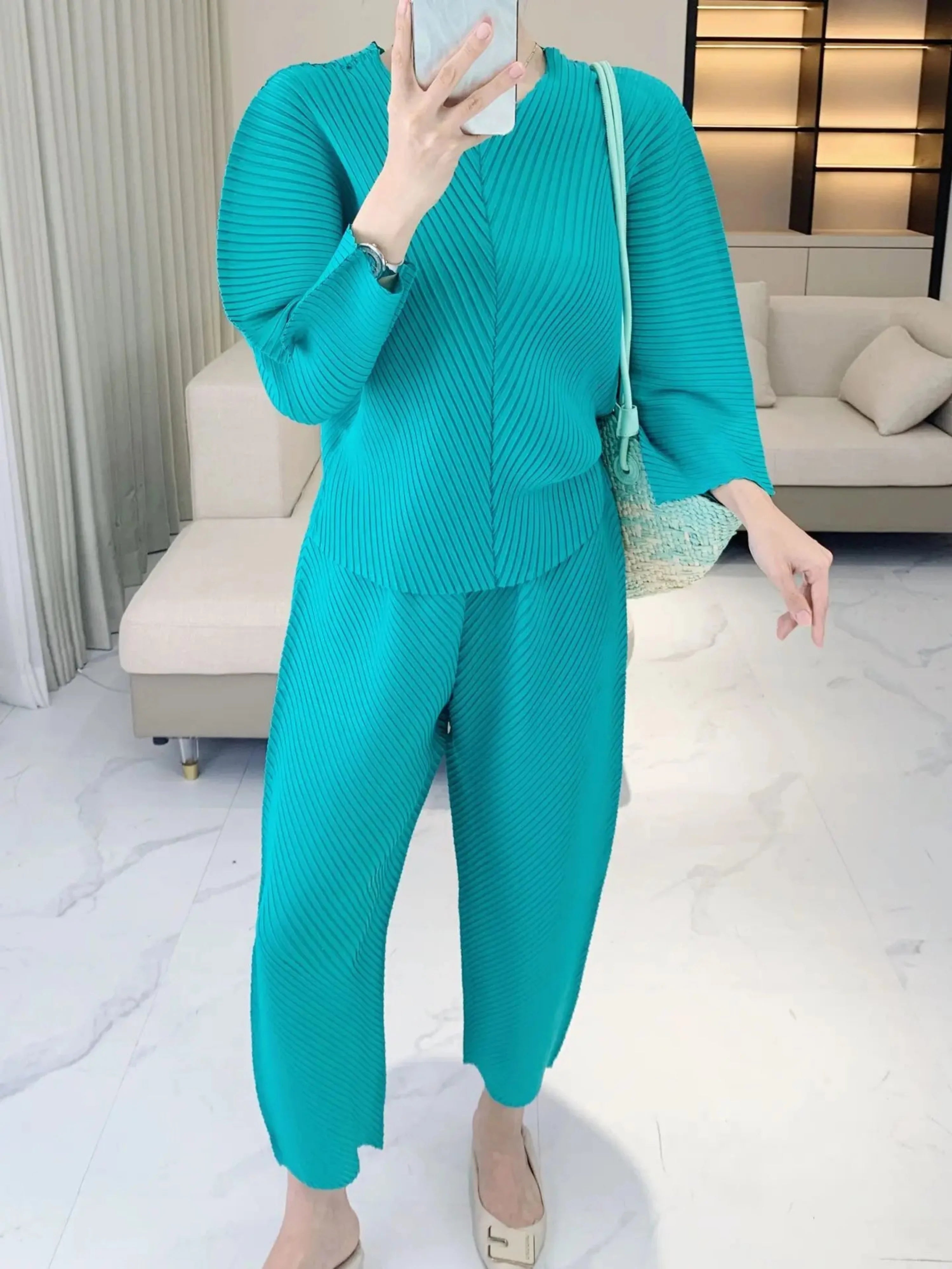 Luxe Pleated Co-ord Pants Set