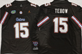 Florida Gators Black #15 TEBOW Stitched Jersey