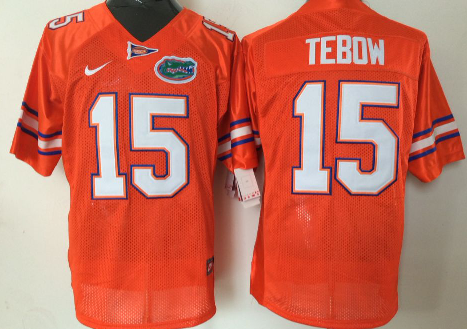 Florida Gators Orange #15 TEBOW Stitched Jersey