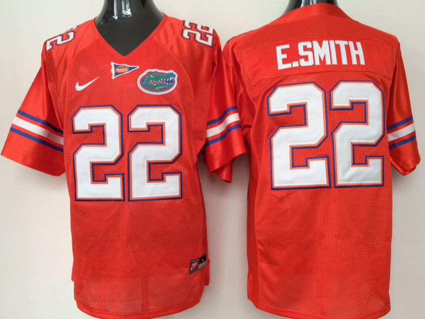 Florida Gators Orange #22 E.SMITH Stitched Jersey