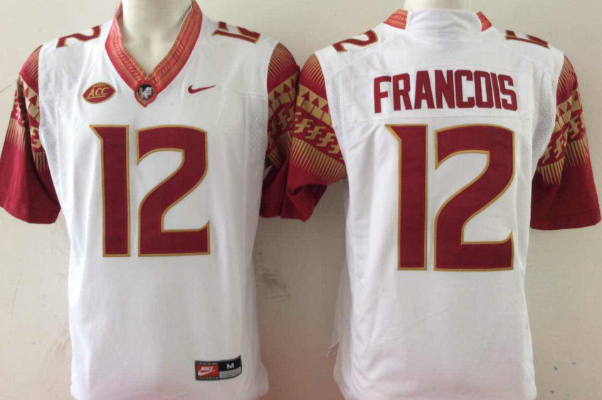 Florida State Seminoles #12 White FRANCOIS Stitched Jersey