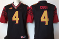 Florida State Seminoles Black #4 COOK Stitched Jersey