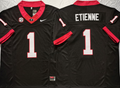 Georgia Bulldogs Black #1 ETIENNE Stitched Jersey
