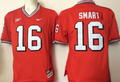 Georgia Bulldogs Red #16 SMART Stitched Jersey