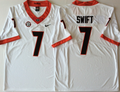 Georgia Bulldogs White #7 SWIFT Stitched Jersey