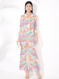 Truly Pleated Swirl Suit Set