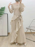 Luxury Plissé Waterfall Dress