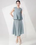 Pleated Sleeveless Top & Skirt Set