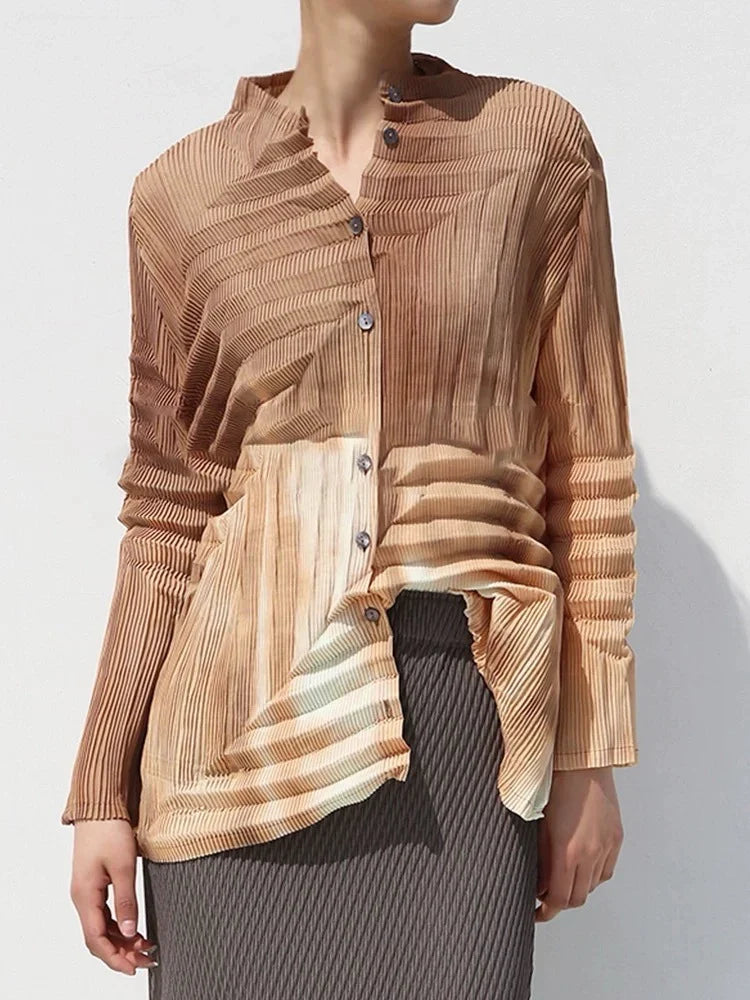 Luxe Pleated Lightweight Cardigan