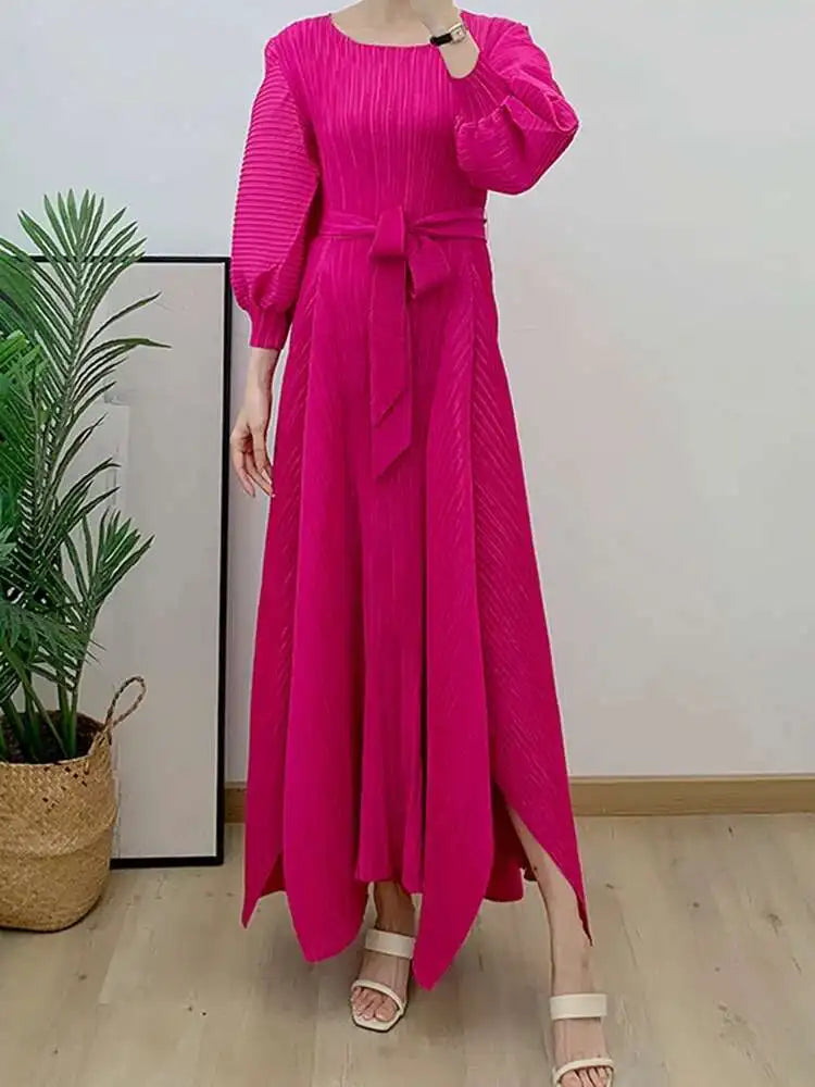 Truly Pleated Loose Long Dress