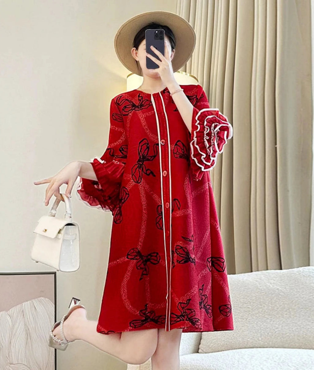 Truly Pleated Loose Fit Dress