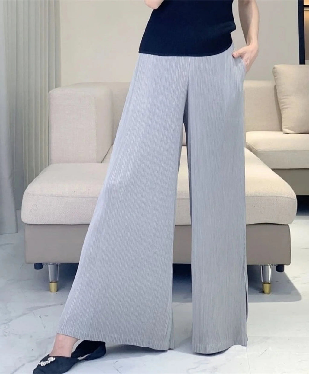 Truly Pleated Wide Leg Pants