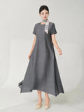 Couture Plissé Japanese Midi Dress
