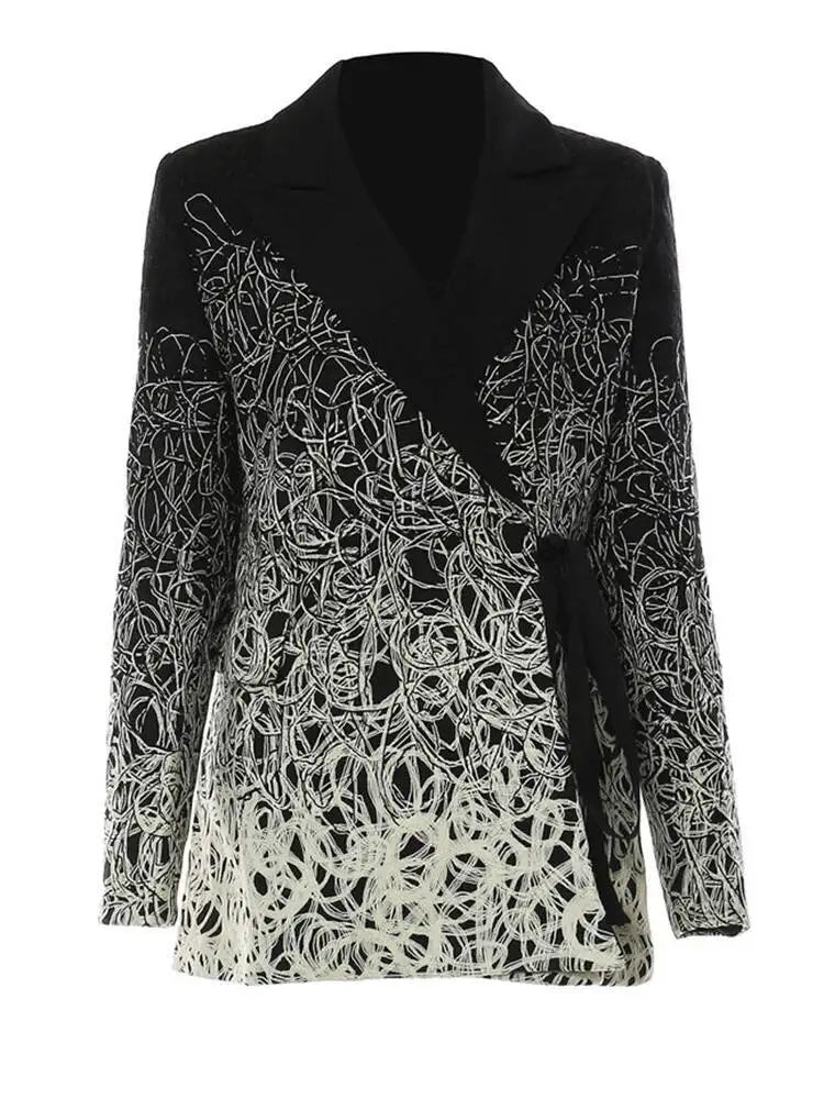 Women's Elegant Swirl Blazer