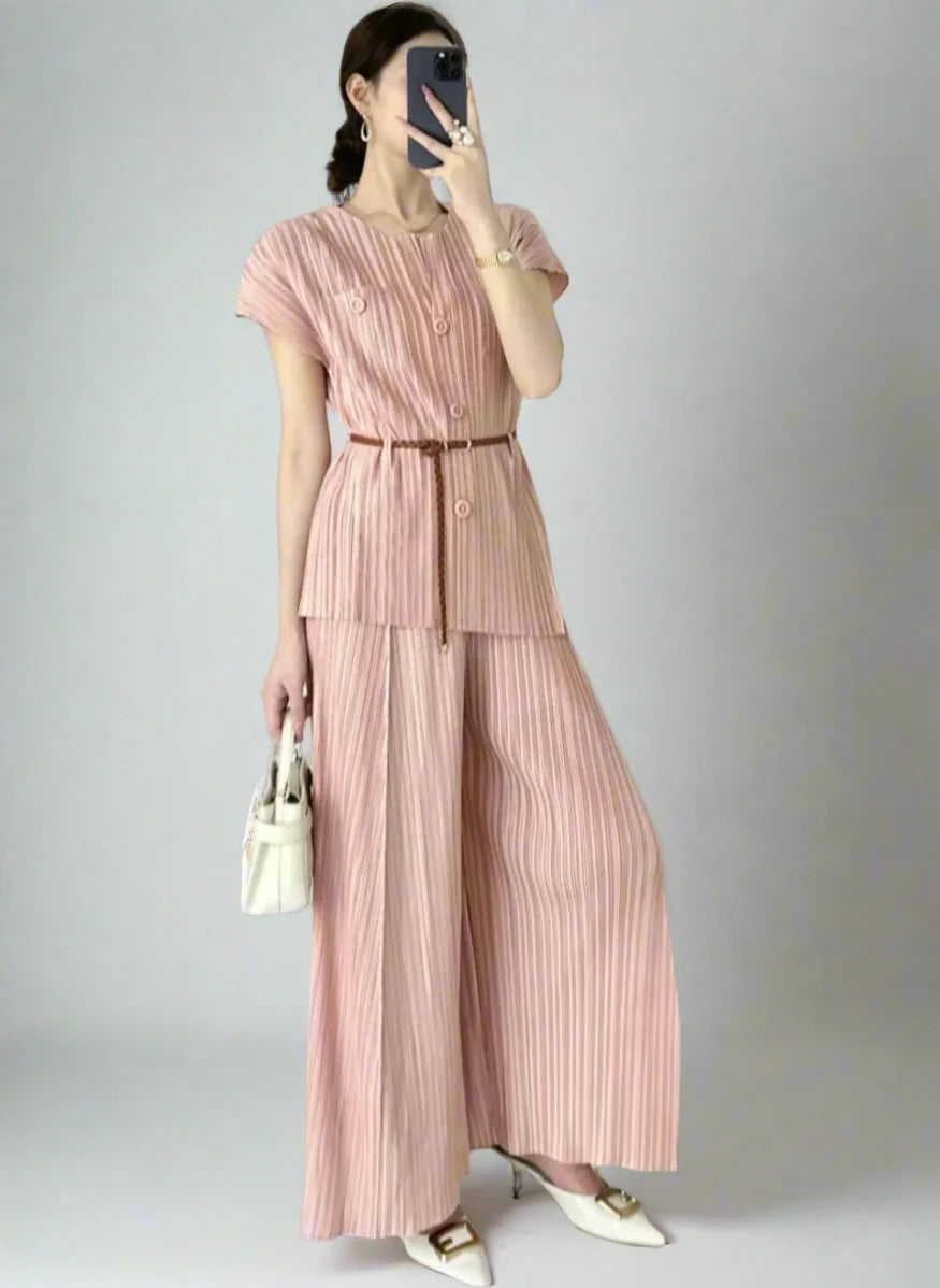 Luxe Pleated Top & Palazzo Pants