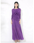 Luxury Formal Pleated Midi Skirt Set