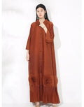 Pleated Japanese Extra Long Coat