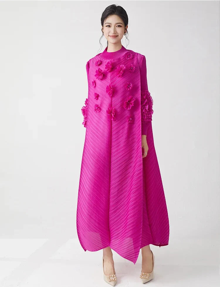 Floral Pleated Midi Dress