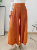 Plissé Pleated Wide-Leg Trousers