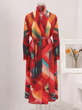 Truly Pleated Geometric Coat