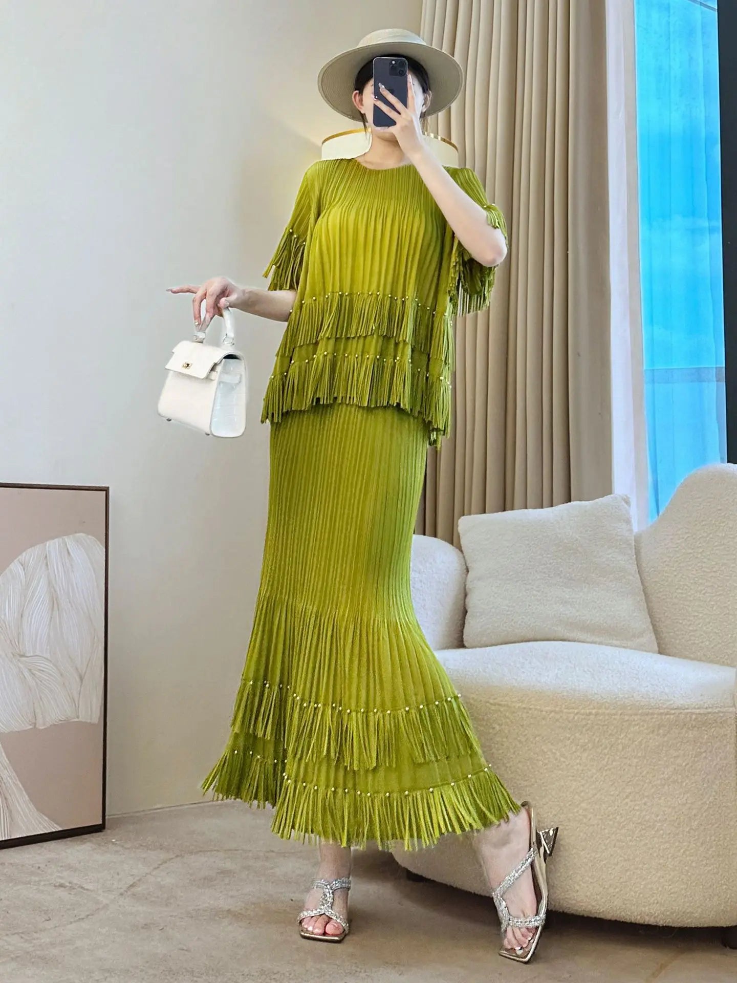 Truly Plissé Frill 2-Piece Skirt Set