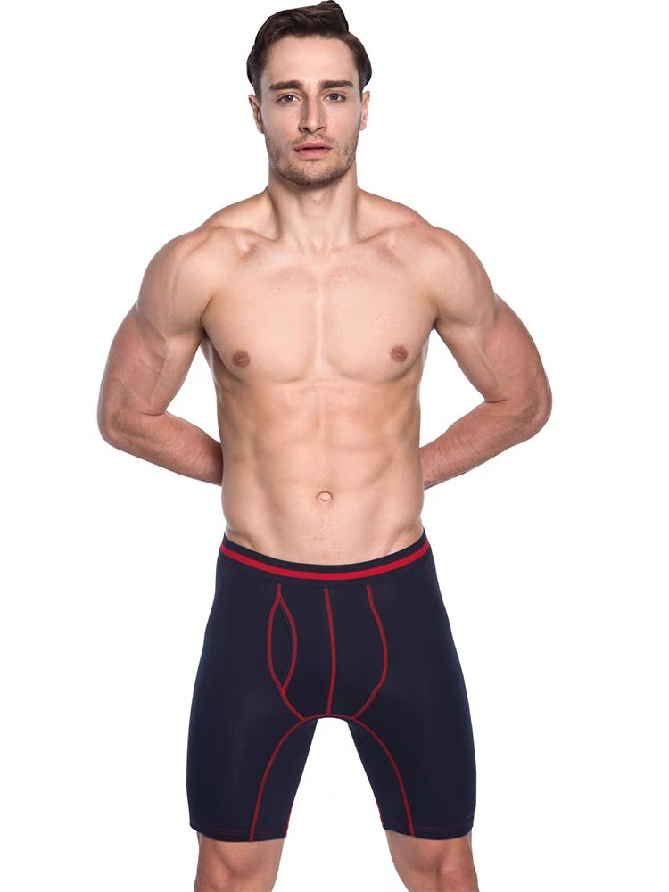 Men's Soft Cotton Boxer Briefs With Open Fly
