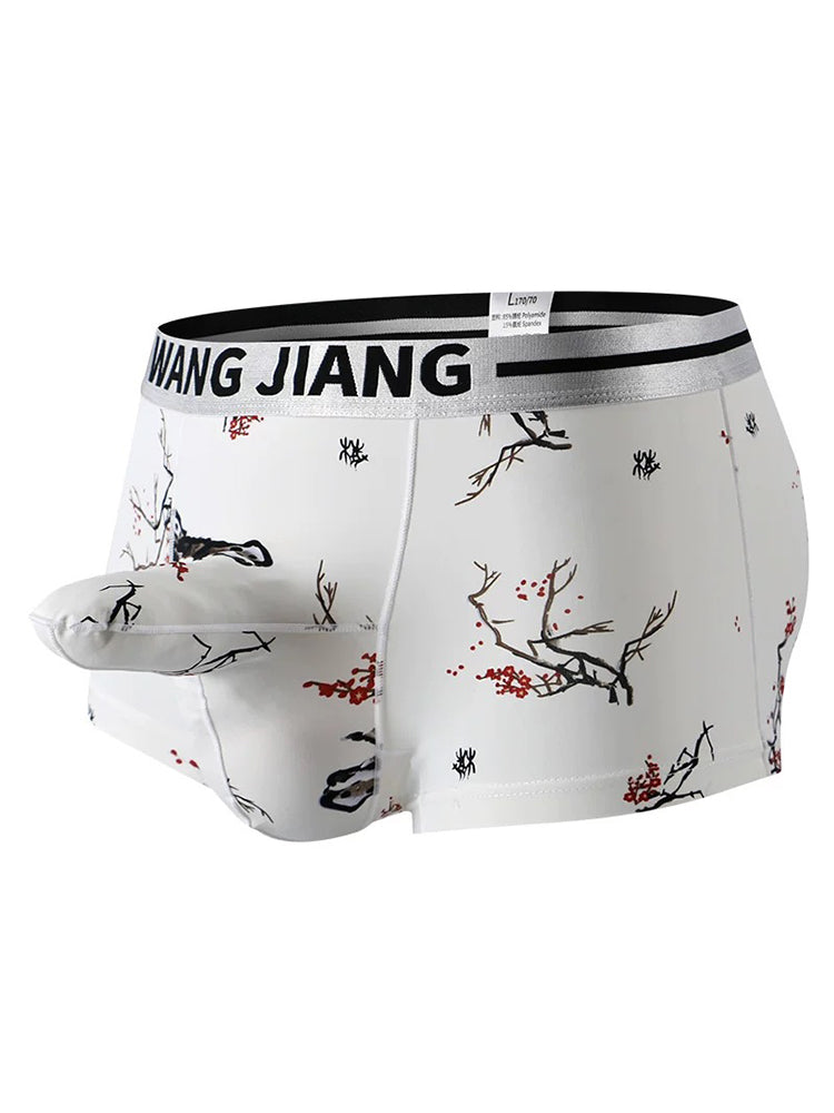 3 Pack Men's Ice Silk Dual Pouch Trunks