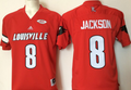 Louisville Cardinals Red #8 Jackson Stitched Jersey