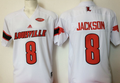 Louisville Cardinals White #8 Jackson Stitched Jersey